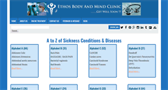 Desktop Screenshot of ethosbodyandmindclinic.com