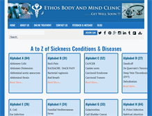 Tablet Screenshot of ethosbodyandmindclinic.com